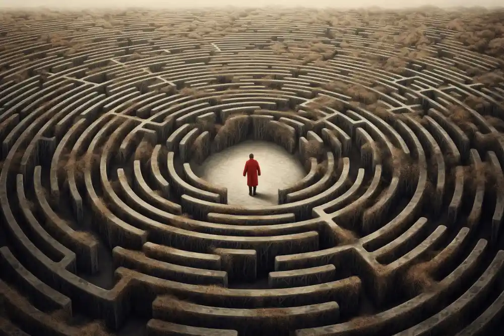 Someone lost in a maze
